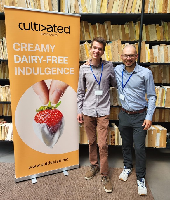 Les fondateurs de Cultivated Biosciences: Tomas Turner (gauche) et Dimitri Zogg (droite).