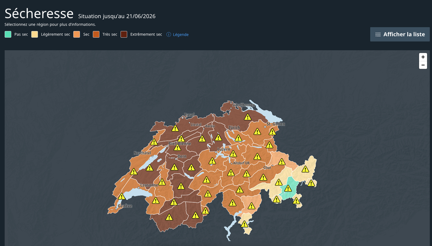La canicule de juin 2026 et la sécheresse en Suisse romande