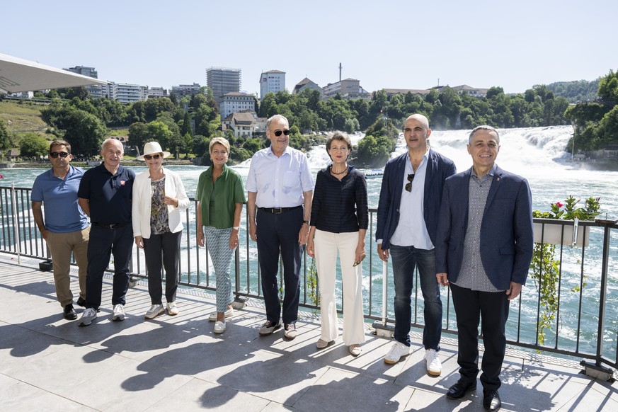 Bundeskanzler Walter Thurnherr, Bundesrat Ueli Maurer, Bundesraetin Viola Amherd, Bundesraetin Karin Keller-Sutter, Bundesrat Guy Parmelin, Bundesrating Simonetta Sommaruga, Bundesrat Alain Berset und ...