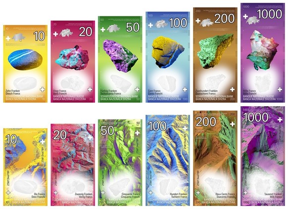 Nouveau billet de banque suisse, concept H.