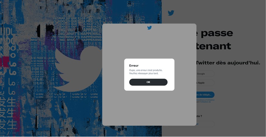 Twitter est en panne en Suisse et dans le monde ce 14 juillet. watson