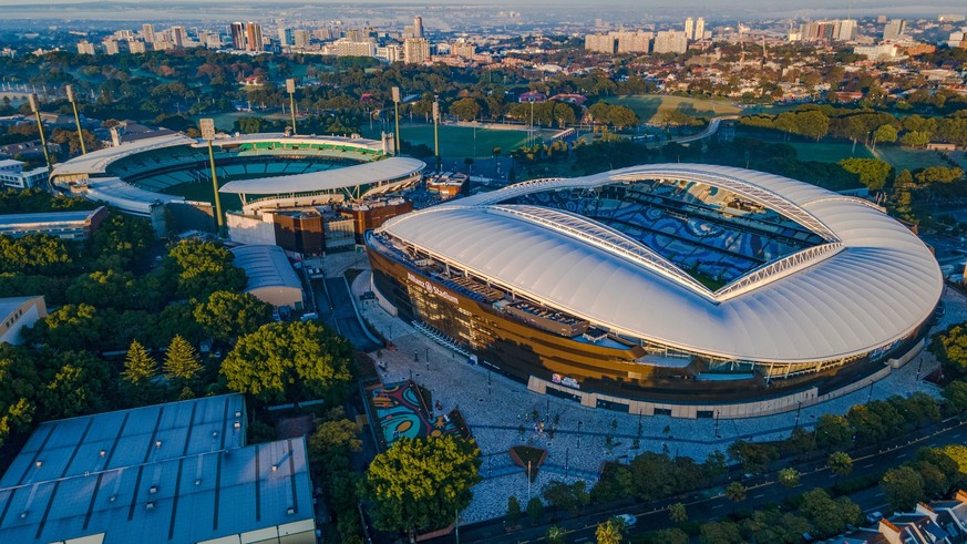 L'Allianz Stadium de Sydney, qui ne ressemble, lui, pas du tout au stade sur la médaille.