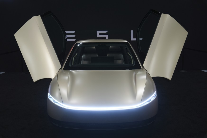 FILE - The Tesla Cybercab is shown at the AutoMobility LA Auto Show, on Nov. 21, 2024, in Los Angeles. (AP Photo/Jae C. Hong, File)