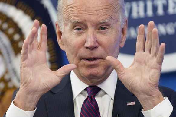 President Joe Biden speaks about the American Rescue Plan during an event in the South Court Auditorium on the White House campus, Friday, Sept. 2, 2022, in Washington. (AP Photo/Evan Vucci)
Joe Biden