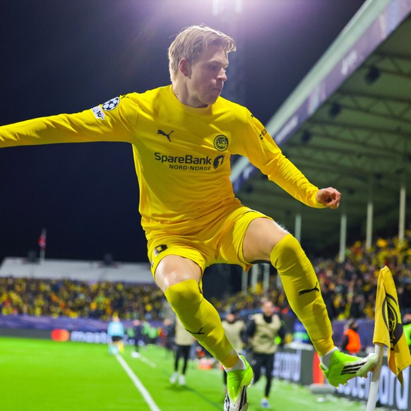 Hauge jubile après son but