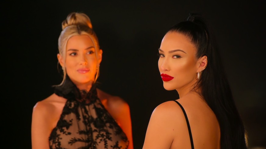 Selling Sunset. (L to R) Heather Rae, Bre Tiesi in season 6 of Selling Sunset. Cr. Courtesy of Netflix © 2023