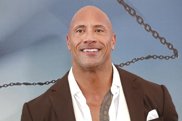 epa07715664 US actor/cast member Dwayne Johnson arrives for the world premiere of 'Fast and Furious presents Hobbs and Shaw' at the Dolby Theatre in Hollywood, Los Angeles, California, USA, ...