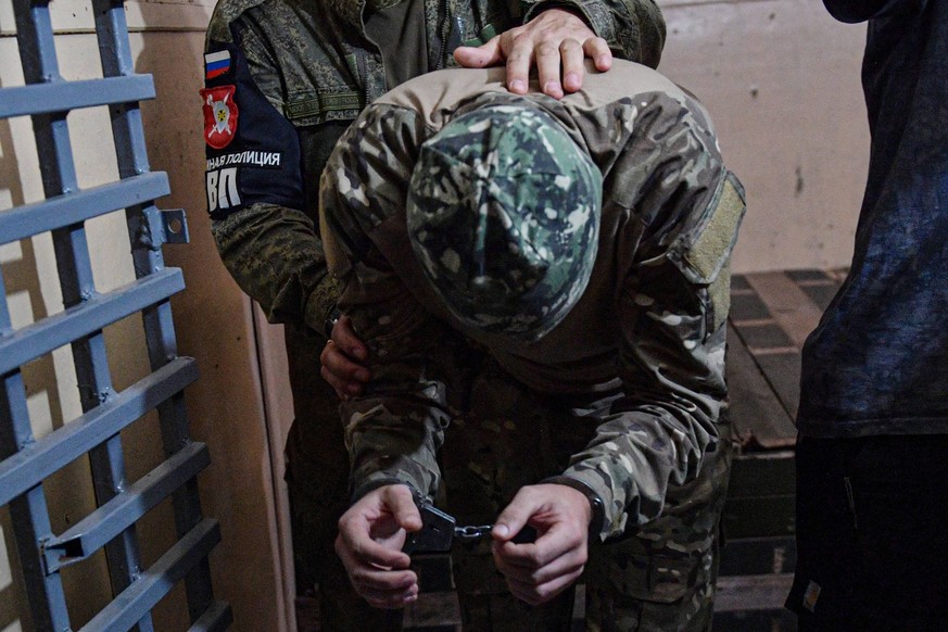 Russia Ukraine Military Operation Prisoners 8525999 25.09.2023 The photo shows a Ukrainian prisoner of war captured during Russia s military operation in Ukraine, Zaporizhzhia region territory, that h ...