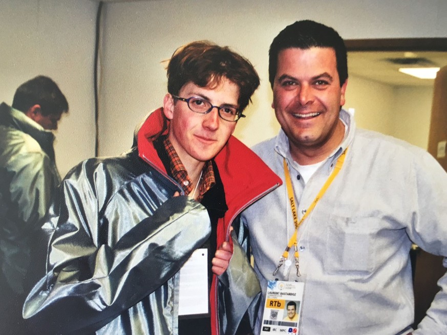 Aux JO, Laurent Bastardoz a rencontré Simon Ammann, quadruple champion olympique de saut à ski.