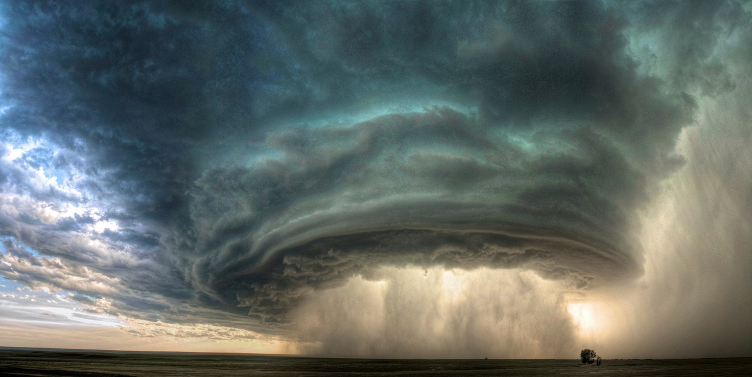 Un orage supercellulaire photographié en 2010 dans l'Etat du Montana aux Etats-Unis.