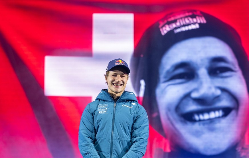 ABD0323_20230212 - COURCHEVELL - FRANKREICH: Goldmedaillengewinner und Weltmeister Marco Odermatt (SUI) w