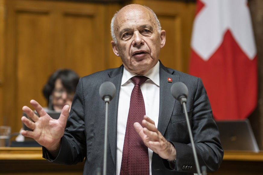 Bundesrat Ueli Maurer spricht zur Grossen Kammer, an der Sommersession der Eidgenoessischen Raete, am Montag, 30. Mai 2022 im Nationalrat in Bern. (KEYSTONE/Alessandro della Valle)