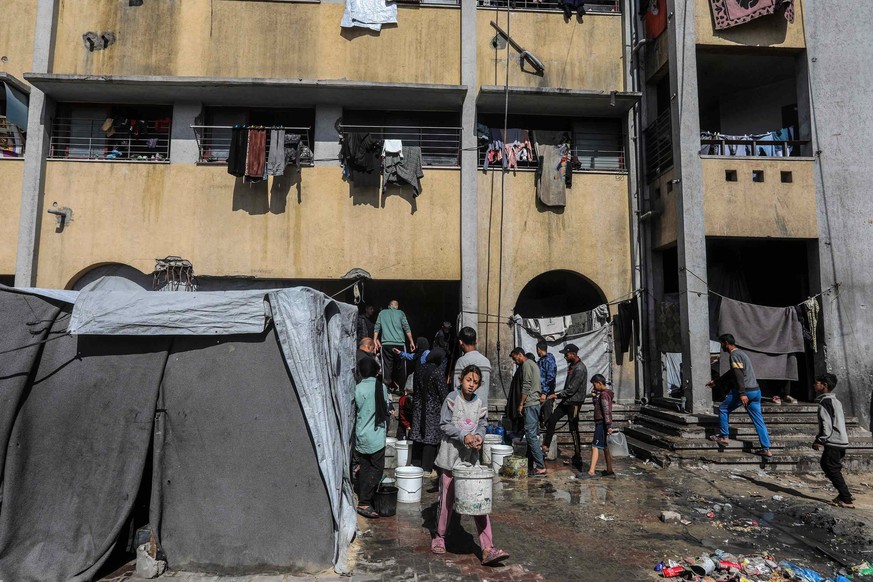 Un camp de déplacés, à Khan Younès.