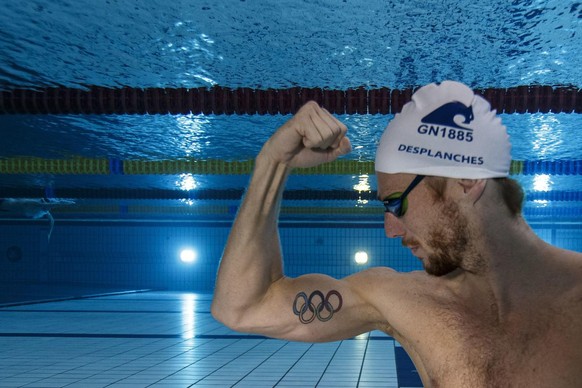 Jeremy Desplanches (Geneve Natation 1885) posiert fuer ein Foto waehrend einer Trainingseinheit an den Schweizermeisterschaften im Schwimmen am Samstag, 10. April 2021, in Uster. (KEYSTONE/Patrick B.  ...