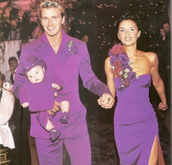 1999: Victoria et David Beckham se disent «oui» au château de Luttrellstown, en Irlande, en 1999, sous les yeux de leur fils Brooklyn.