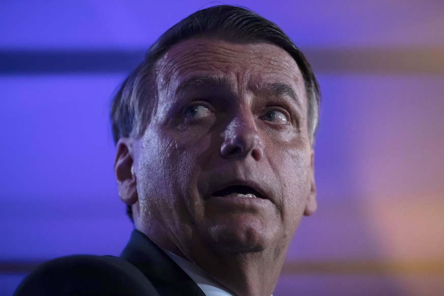 Jaïr Bolsonaro lors d'une conférence de presse, le 29 octobre 2022.