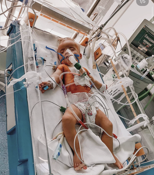La petite Liza, à l'hôpital, en 2019.