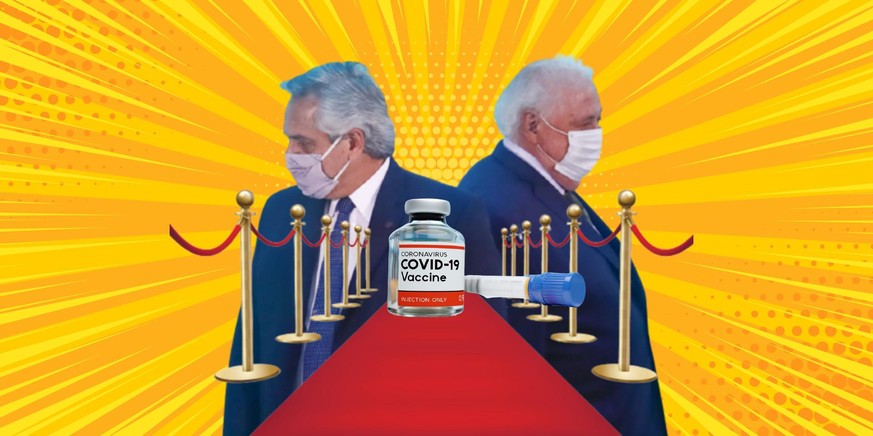 Argentine Président vaccin Covid-19 tapis rouge vip