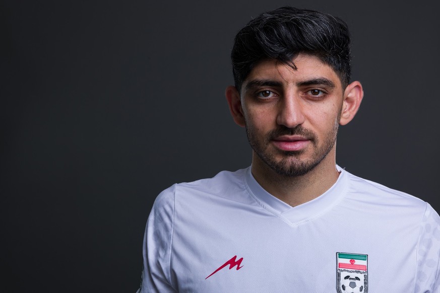 TIJUANA, MEXICO - JUNE 10: (EXCLUSIVE COVERAGE) Mehdi Torabi #16 of IR Iran poses for a portrait during the official FIFA World Cup 2026 portrait session on June 10, 2026 in Tijuana, Mexico. (Photo by ...