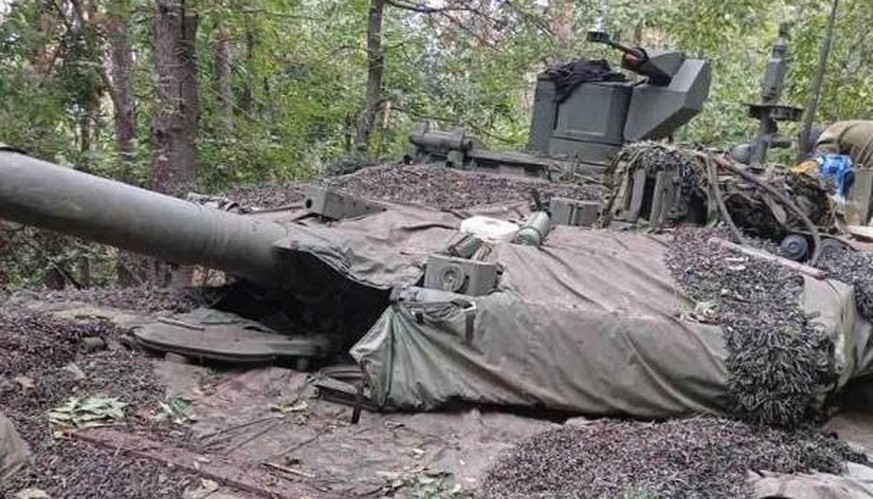 Le T-90M russe retrouvé par les Ukrainiens.