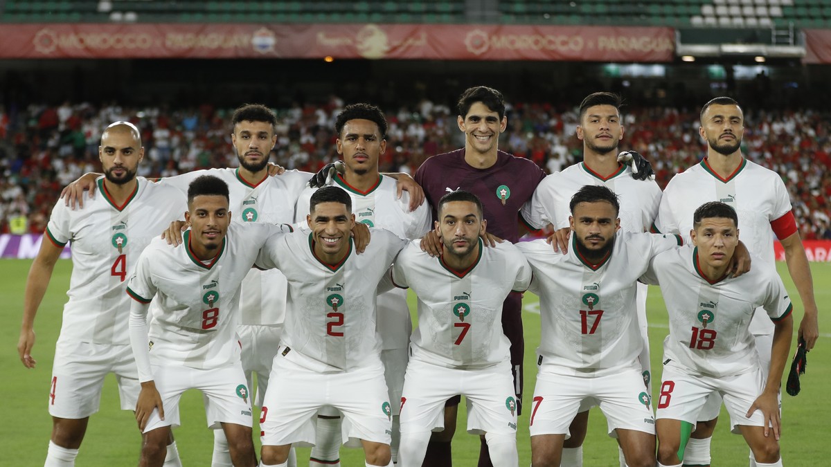 Maillot Maroc Coupe Du Monde 2022 - Taille L - Rouge - Homme