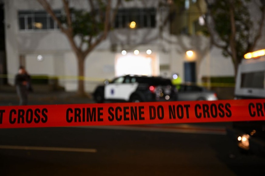 SAN FRANCISCO, CALIFORNIA - OCTOBER 09: A view of crime scene which a suspect rammed into the San Francisco Chinese Consulate and shot by police and died in San Francisco, California, United States on ...