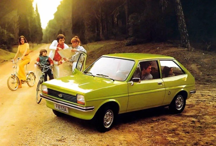 Ford Fiesta 1976 
https://driventowrite.com/2016/12/13/1976-ford-fiesta-profile-40-years/