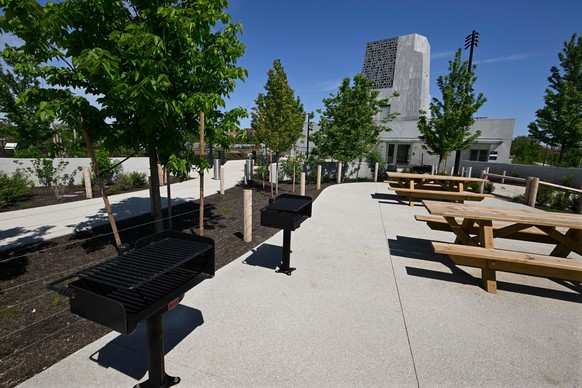 Grills at the Obama Presidential Center in Chicago, Thursday, May 28, 2026. (AP Photo/Paul Beaty)
Obama Presidential Center