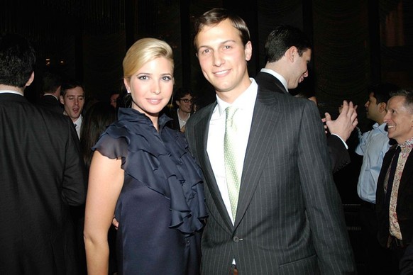 NEW YORK CITY, NY - APRIL 18: Ivanka Trump and Jared Kushner attend Jared Kushner and Peter Kaplan Present the Relaunch of the New York Observer Website at Four Seasons Restaurant on April 18, 2007 in ...