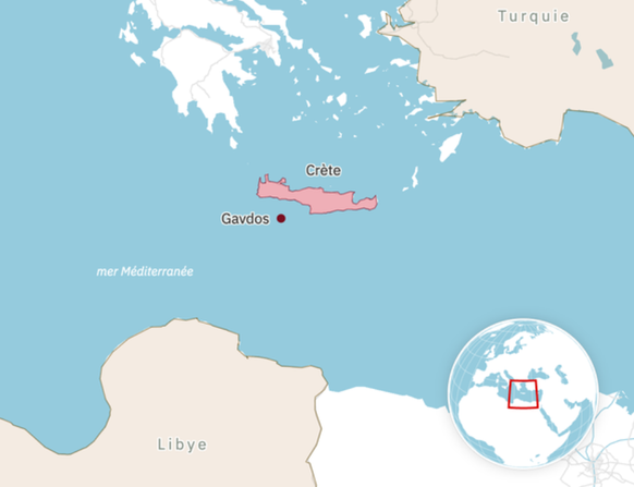 Carte de l&#039;île de Gavdos