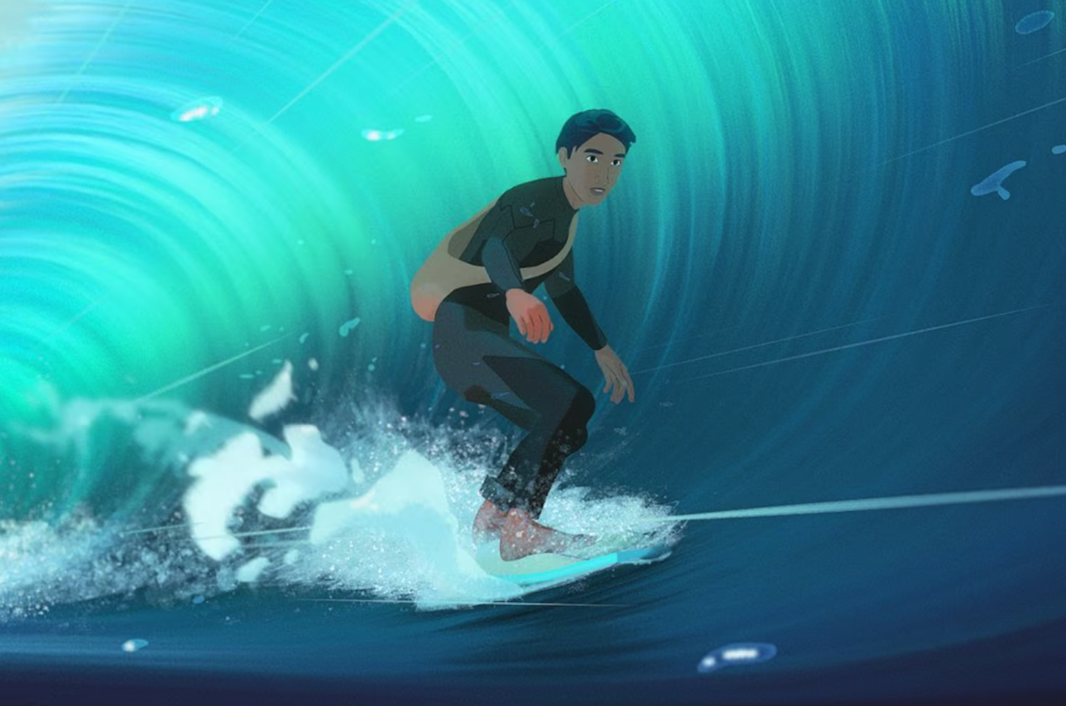 La film utilise un mélange de 2D et de 3D laissant une impression de dessin immersif.
