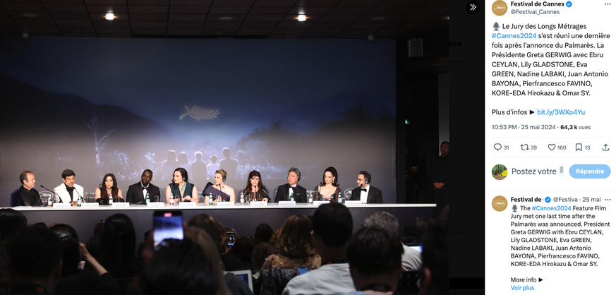 Jury festival de Cannes.