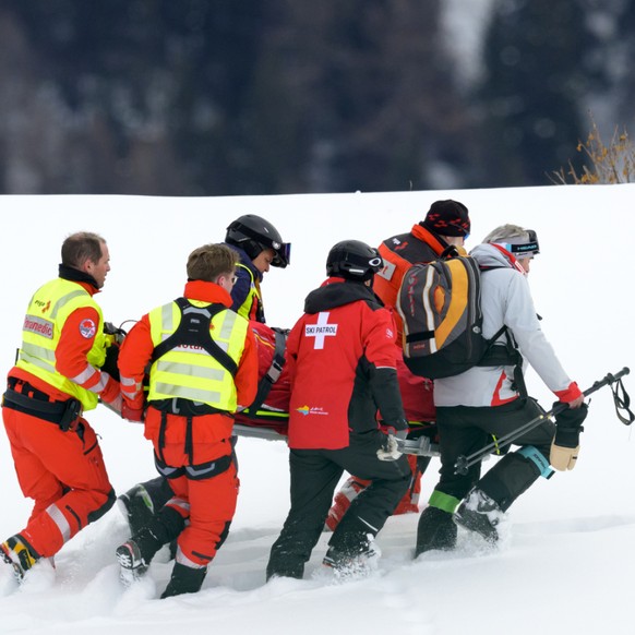 Michelle Gisin a été évacuée par hélicoptère lors du 2e entraînement des descentes de St-Moritz.