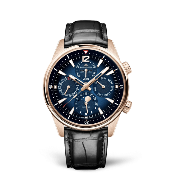 Une montre sportive et luxueuse en or rose: La Jaeger-LeCoultre Polaris Perpetual Calendar.