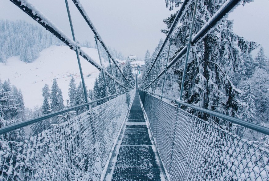 Hängebrücke Sattel-Hochstuckli Skywalk Hängebrücken der Schweiz Rauszeit