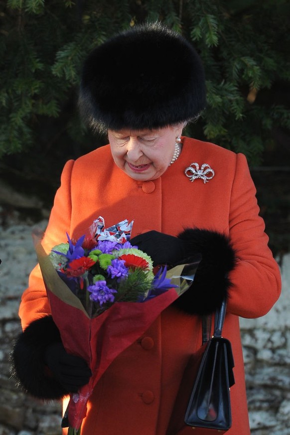 Queen Elizabeth II after the traditional Christmas Day church service at St Mary Magdalene Church on the royal estate in Sandringham, Norfolk. (Photo by Joe Giddens/PA Images via Getty Images)