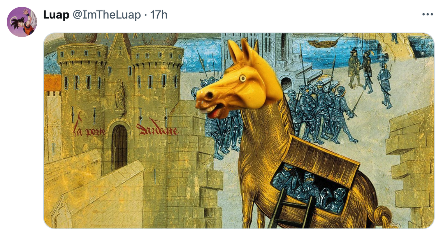 Capture d&#039;écran d&#039;un tweet sur X.