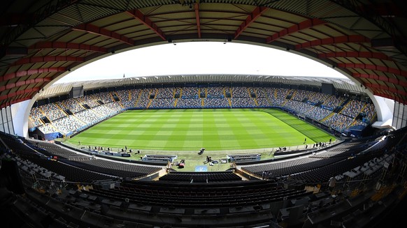 UDINE, ITALY - AUGUST 11: A general view of the Stadio Friuli prior to the UEFA Super Cup 2025 match between Paris Saint-Germain and Tottenham Hotspur at Stadio Friuli on August 11, 2025 in Udine, Ita ...