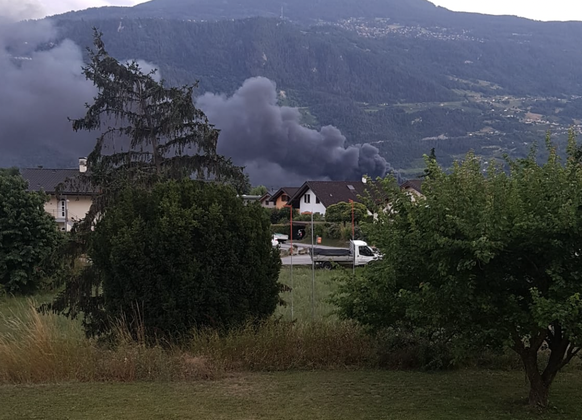 Incendie à Vétroz.