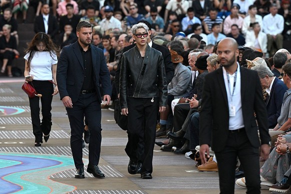 PARIS, FRANCE - JUNE 24: (EDITORIAL USE ONLY - For Non-Editorial use please seek approval from Fashion House) BamBam attends the Louis Vuitton Menswear Spring/Summer 2026 show as part of Paris Fashion ...