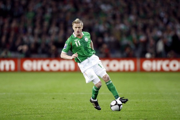Bildnummer: 05135312 Datum: 14.11.2009 Copyright: imago/PanoramiC
Damien Duff - Irland (gr�n) - Frankreich (blau) - NLeGouicxFep PUBLICATIONxNOTxINxFRAxITA; Dublin Herren Fussball L�nderspiel Nationa ...