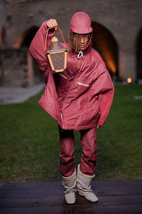 Jaden Smith at the Louis Vuitton Cruise 2026 show held at the Palais des Papes on May 22, 2025 in Avignon, France. (Photo by Swan Gallet/WWD via Getty Images)