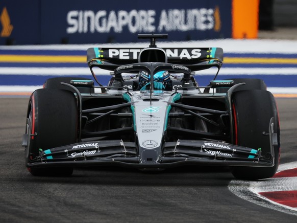 George Russell très à l&#039;aise dans les rues de Singapour