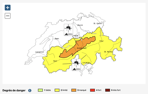 Le SLF met à jour régulièrement son bulletin d'avalanches. Plus d'informations ici.