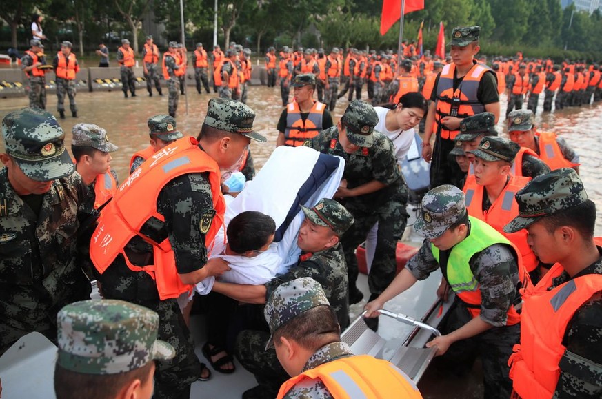 Chine pluie militaire secours intempéries inondations catastrophe naturelle