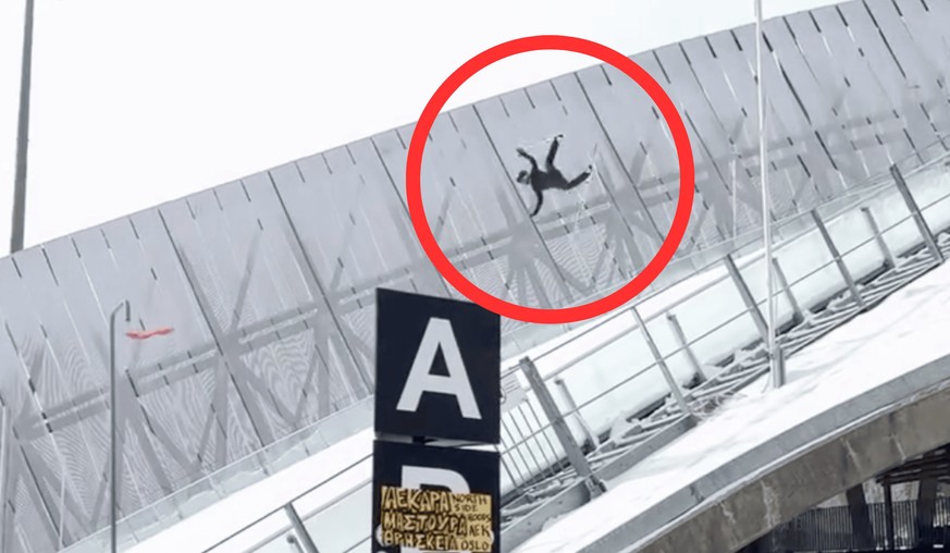 Horrible chute en saut à ski