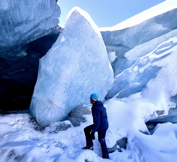 Morteratsch Gletscher Gletschergrotte Dezember 2024 Rauszeit