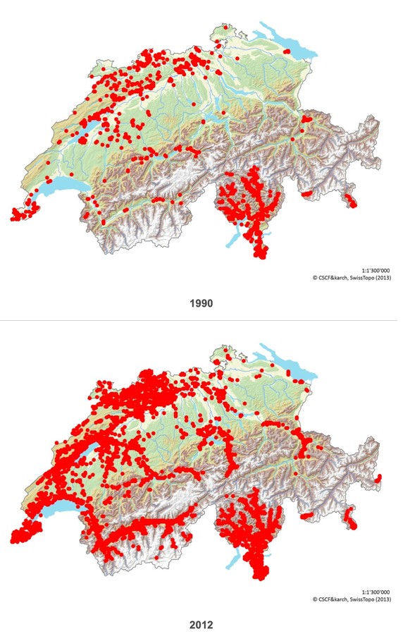 Les lézards traversent les Alpes en train et se propagent ici