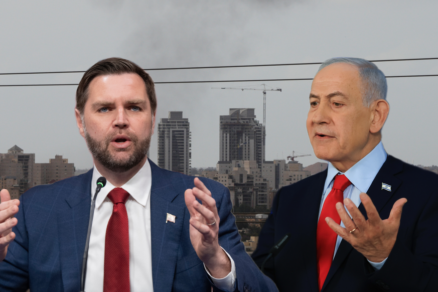 JD Vance (à gauche) et Benjamin Netanyahu ont connu un différent téléphonique à propos de la guerre au Moyen-Orient.