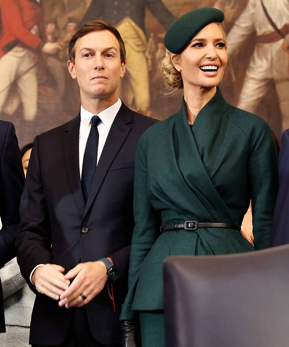 Inauguration of the 47th President WASHINGTON, DC - JANUARY 20: L-R Eric Trump, Jared Kushner, Ivanka Trump and Donald Trump Jr. arrive to the inauguration of U.S. President-elect Donald Trump in the  ...